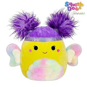 New Squishmallows Posey Plush with Purple and Yellow Accents